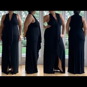 Ann Klein Black Maxi dress, SZ.16, Preowned